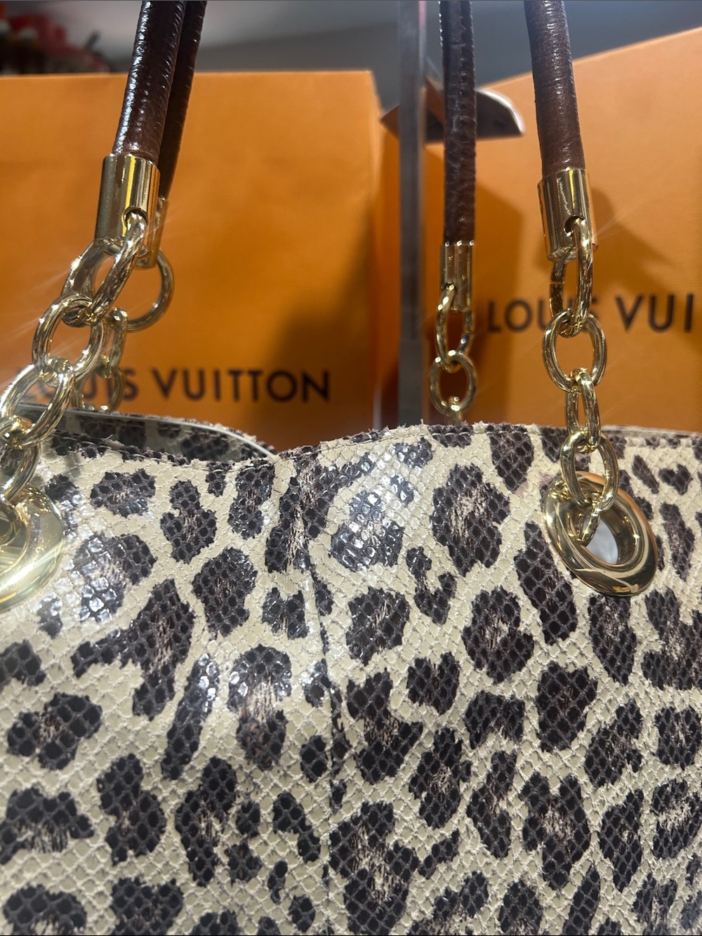Cynthia Rowley Leopard-Print Tote Bag - Brown/Beige - Picture 5 of 12